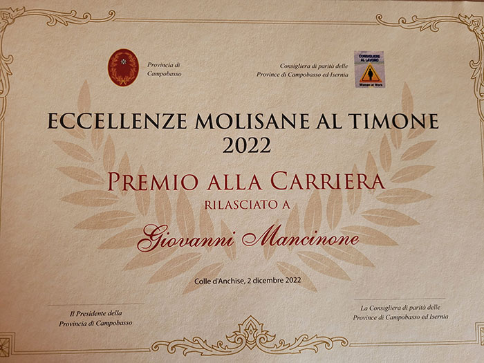 Premio Eccellenze Molisane al Timone
