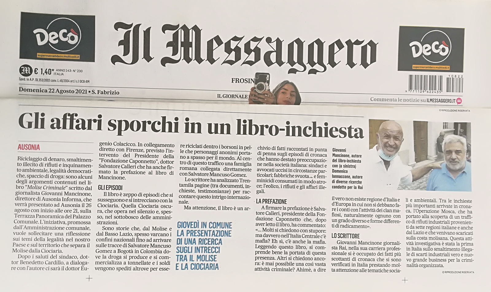 Rassegna stampa Il Messaggero