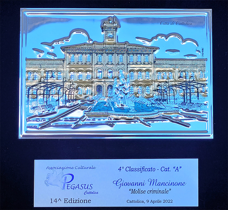 Targa a Giovanni Mancinone - Premio Letterario Internazionale Città di Cattolica